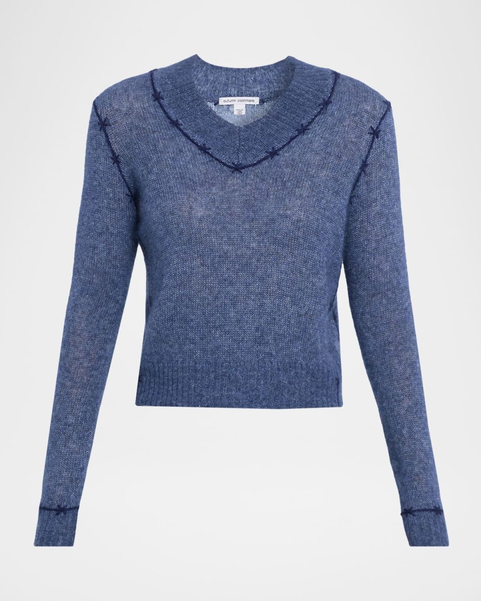 Embroidered Cashmere-Silk Sweat